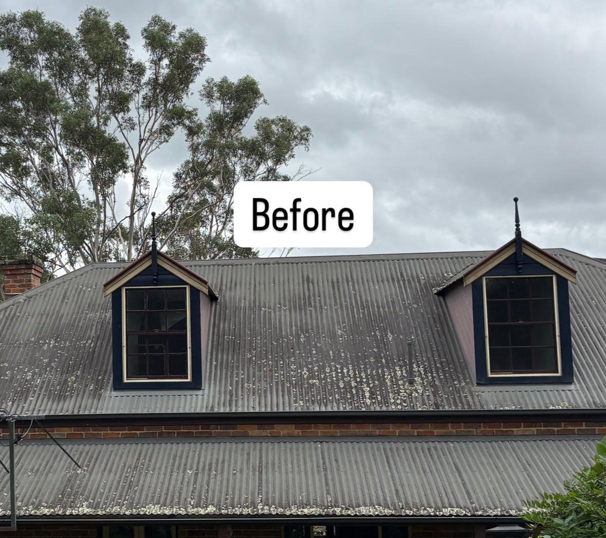 Before pressure washing